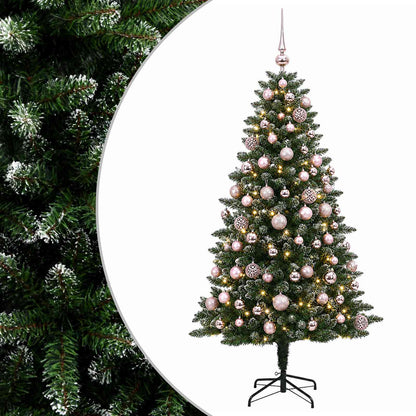 vidaXL Artificial Christmas Tree with Bauble 210 cm 300 LEDs 2