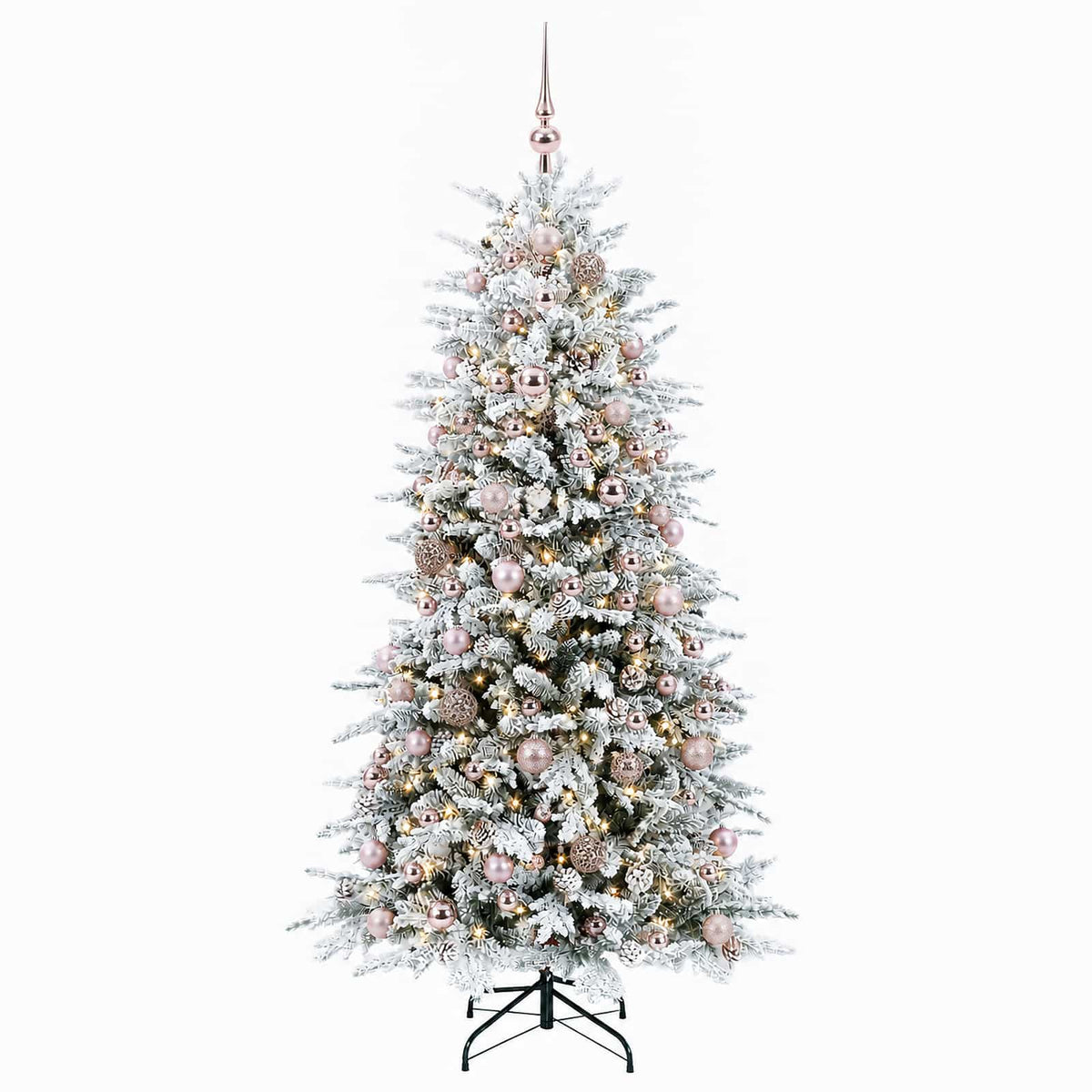 vidaXL Artificial Hinged Christmas Tree 240 cm 300 LEDs Warm White 4