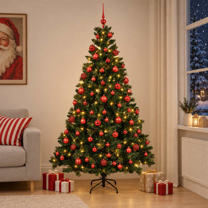 vidaXL Artificial Christmas Tree with Bauble 240 cm 300 LEDs 3