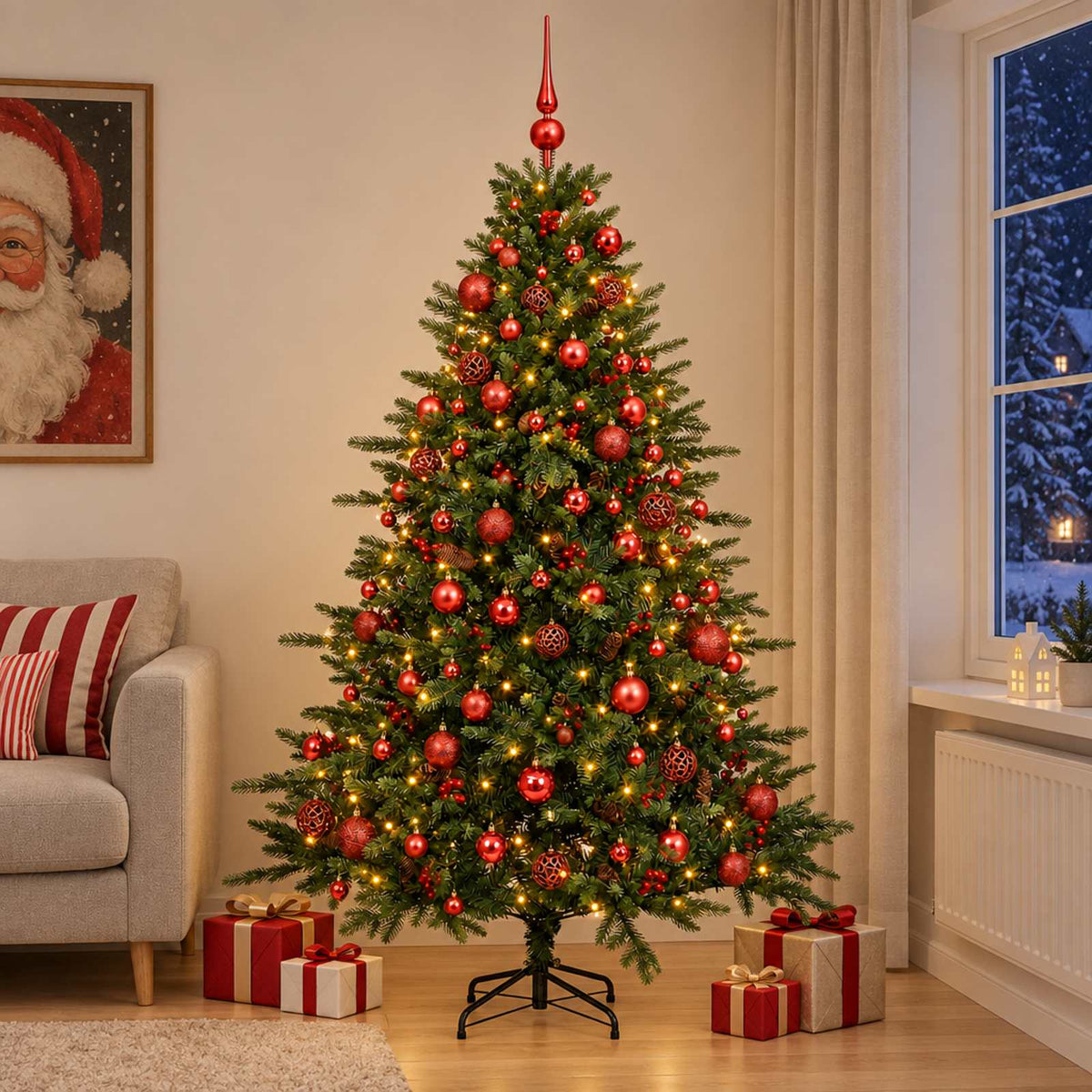 Artificial Christmas Tree Bauble LEDs