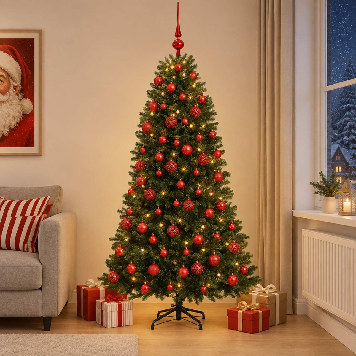 Artificial Christmas Tree Bauble LEDs