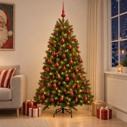 vidaXL Artificial Christmas Tree with Bauble 240 cm 300 LEDs 3