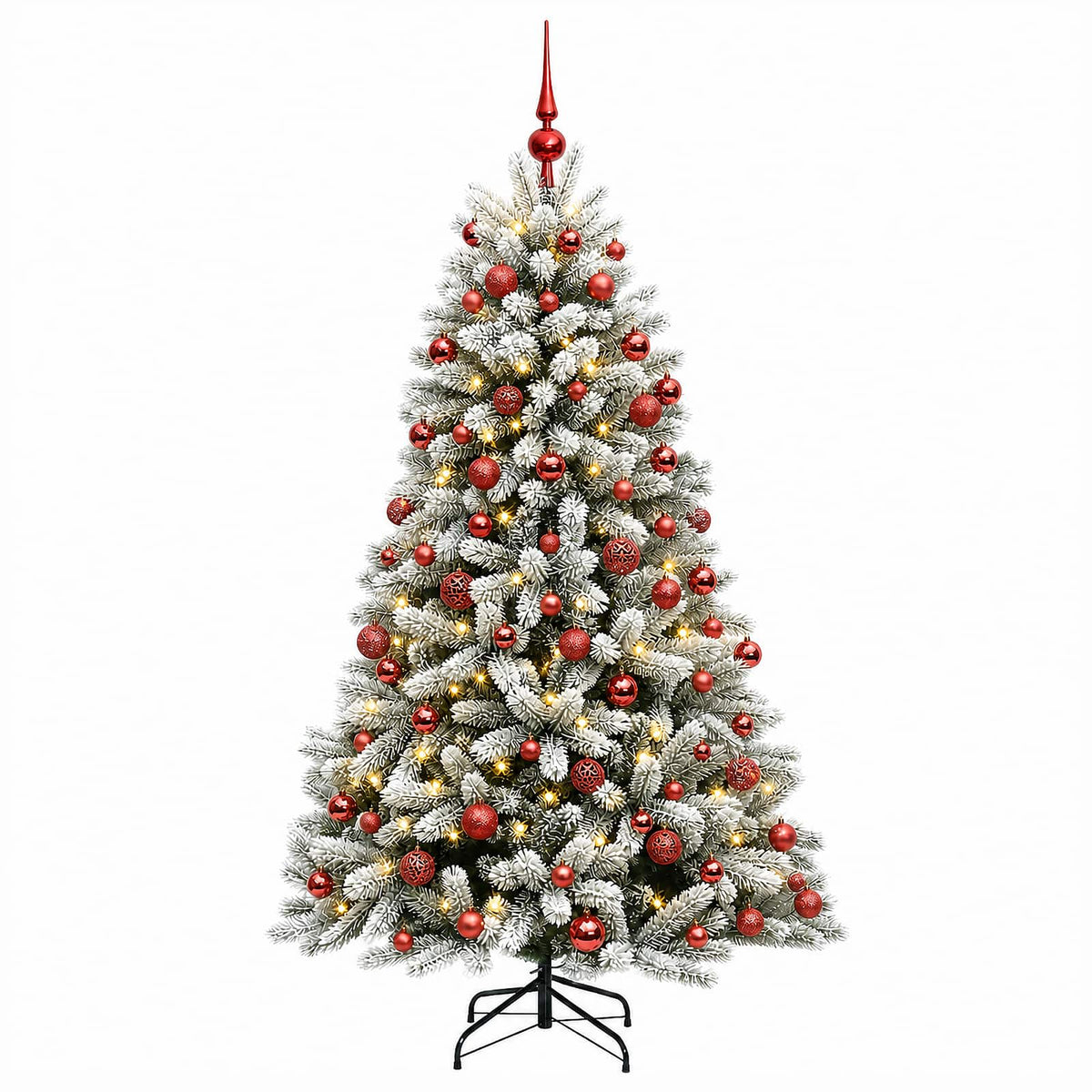 vidaXL Artificial Christmas Tree with Bauble 180 cm 300 LEDs 4