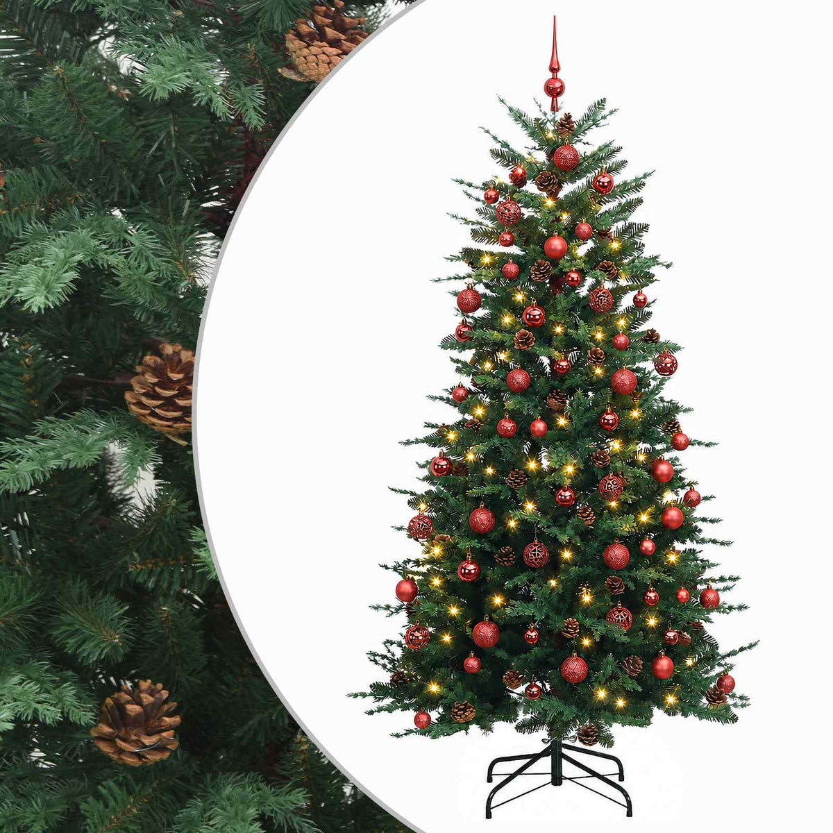 Artificial Hinged Christmas Tree LEDs Warm White