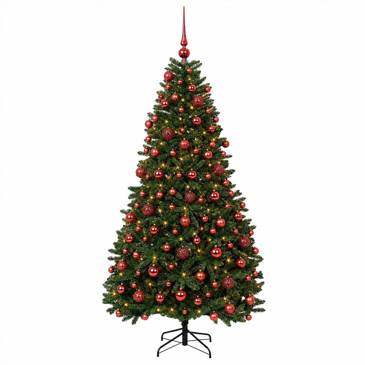 Artificial Christmas Tree Mid-green Bauble LEDs