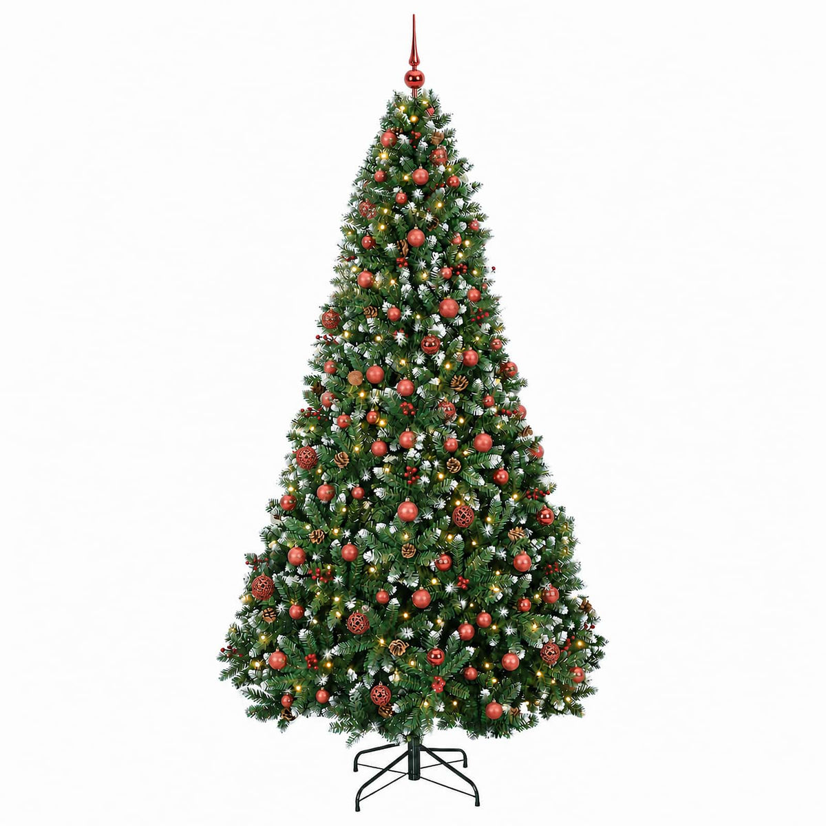 Artificial Christmas Tree Green Bauble LEDs