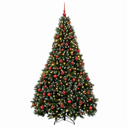 vidaXL Artificial Christmas Tree Green with Bauble 210 cm 300 LEDs 4