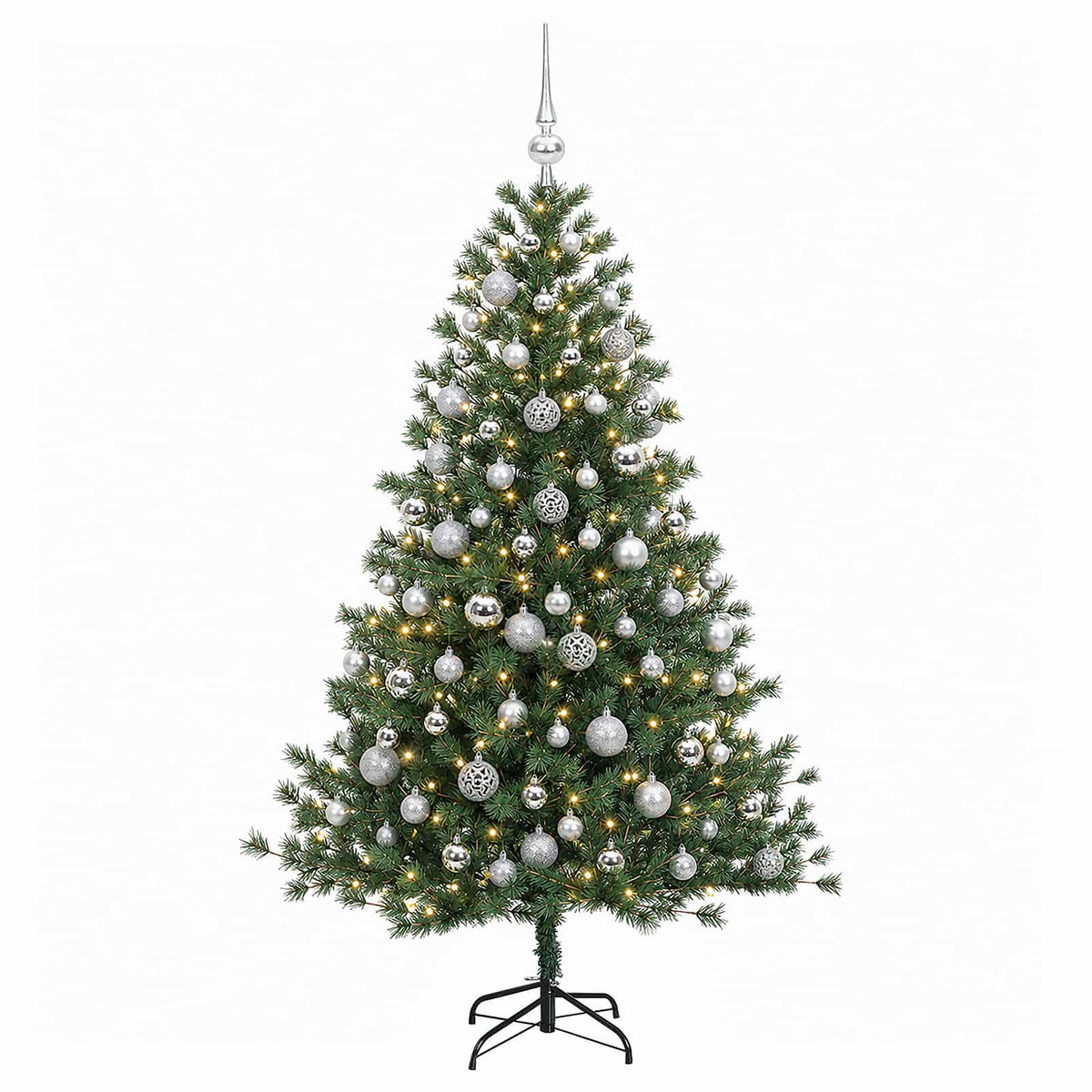 vidaXL Artificial Christmas Tree with Bauble 240 cm 300 LEDs 4