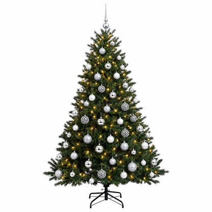 vidaXL Artificial Christmas Tree with Bauble 240 cm 300 LEDs 4