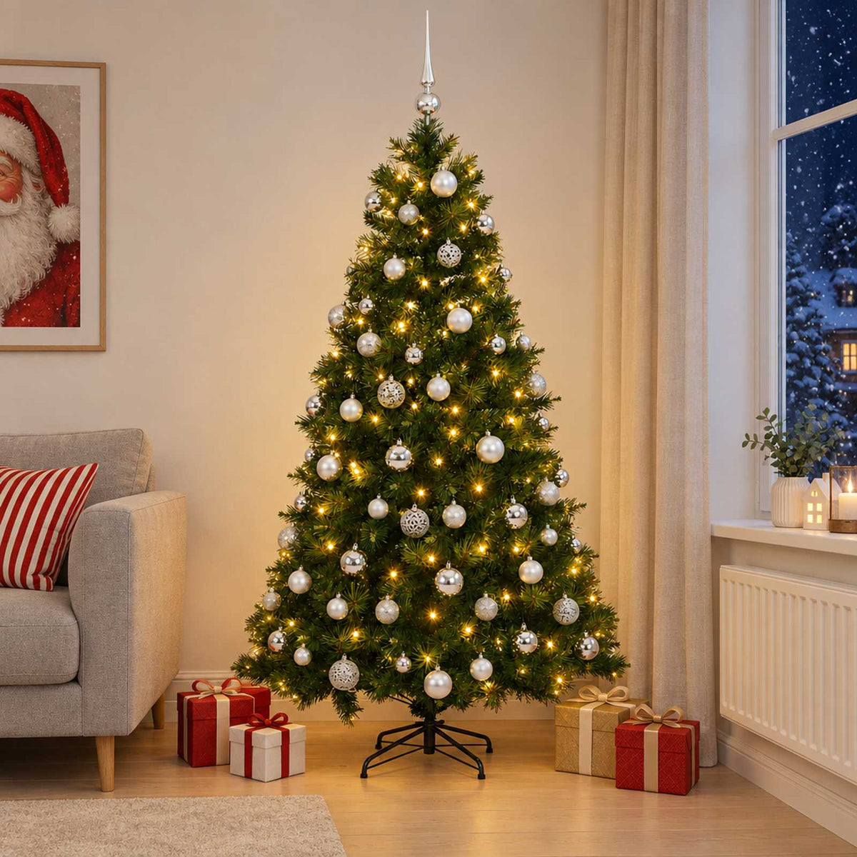 Artificial Christmas Tree Bauble LEDs