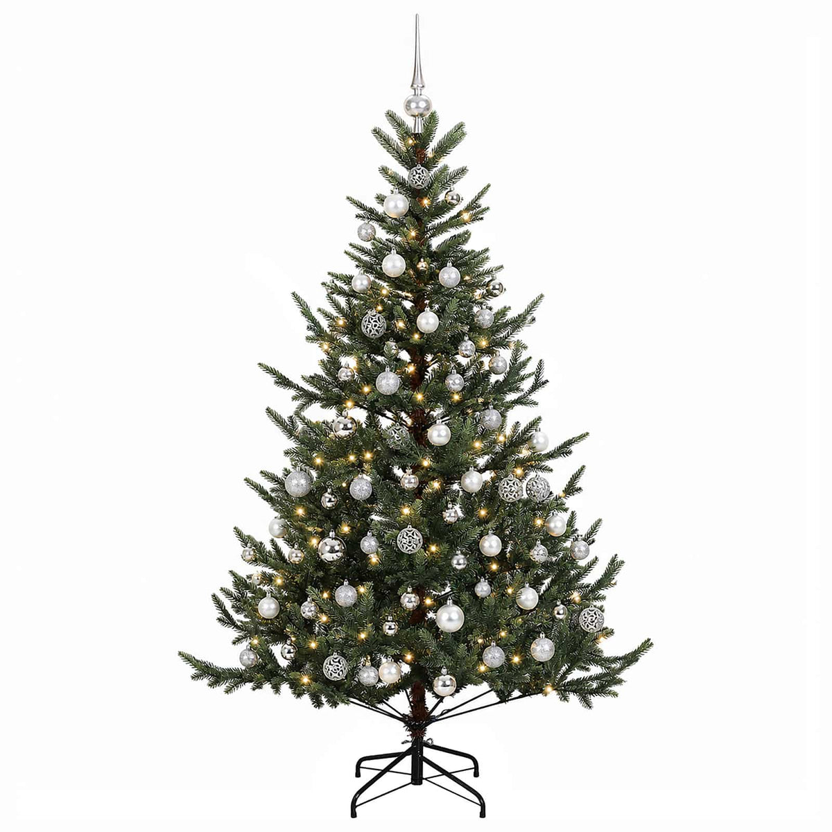 vidaXL Artificial Christmas Tree with Bauble 240 cm 300 LEDs 4