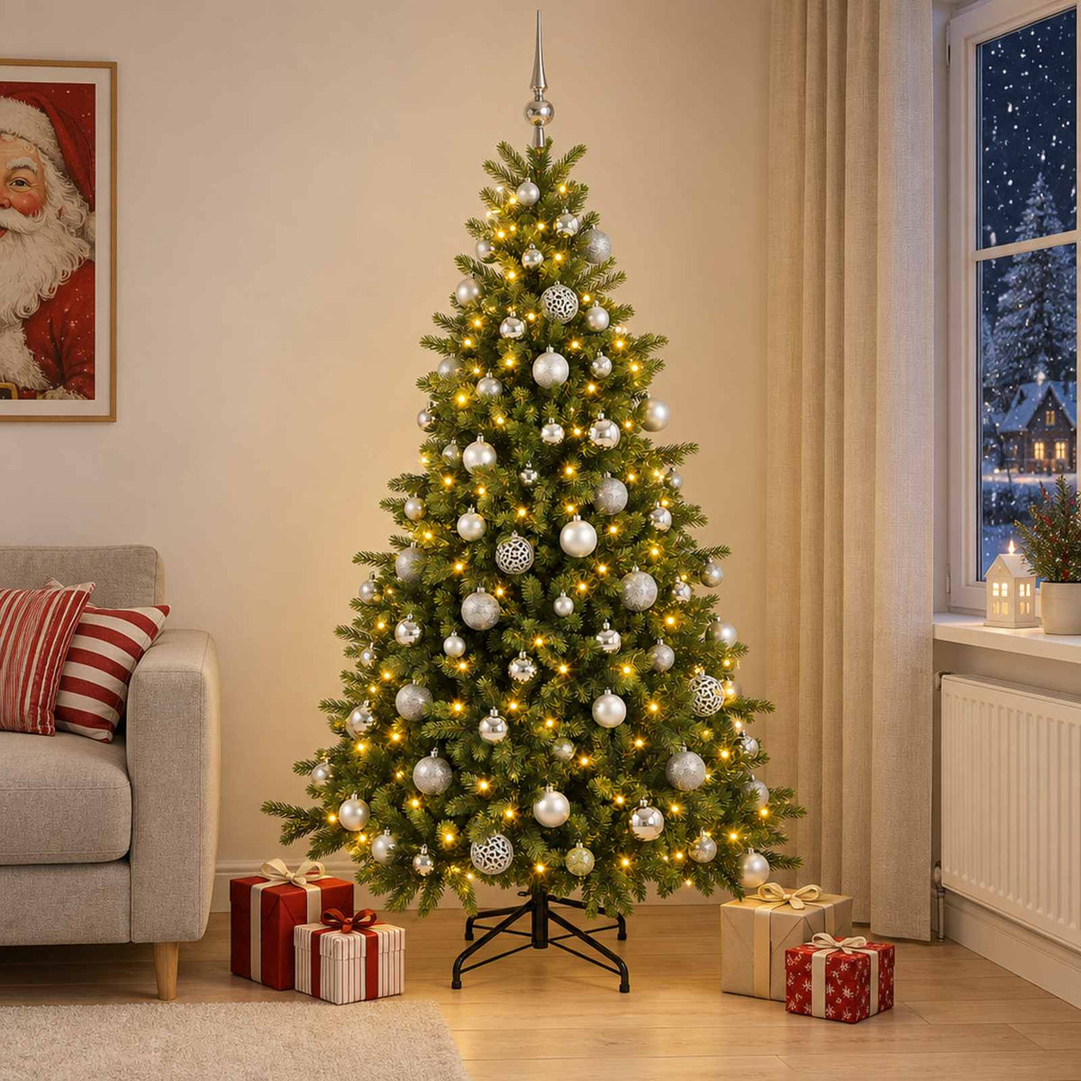 Artificial Christmas Tree Bauble LEDs