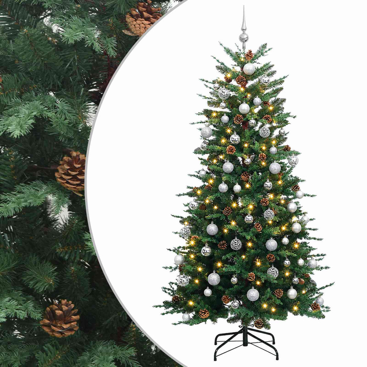 Artificial Hinged Christmas Tree LEDs Warm White