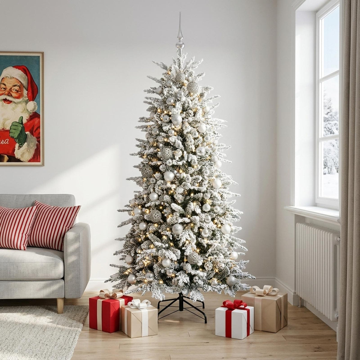 Artificial Hinged Christmas Tree LEDs Warm White