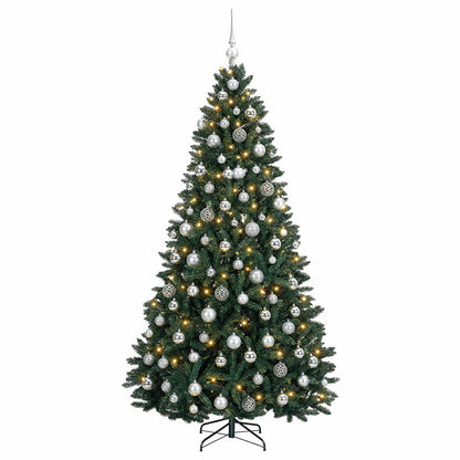 vidaXL Artificial Christmas Tree Dark Green with Bauble 180 cm 4