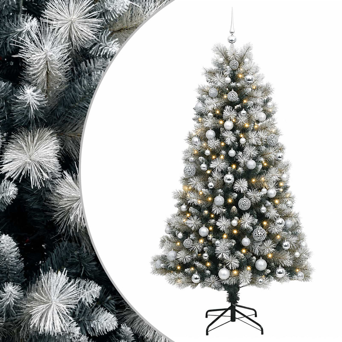 Artificial Hinged Christmas Tree Baubles LEDs