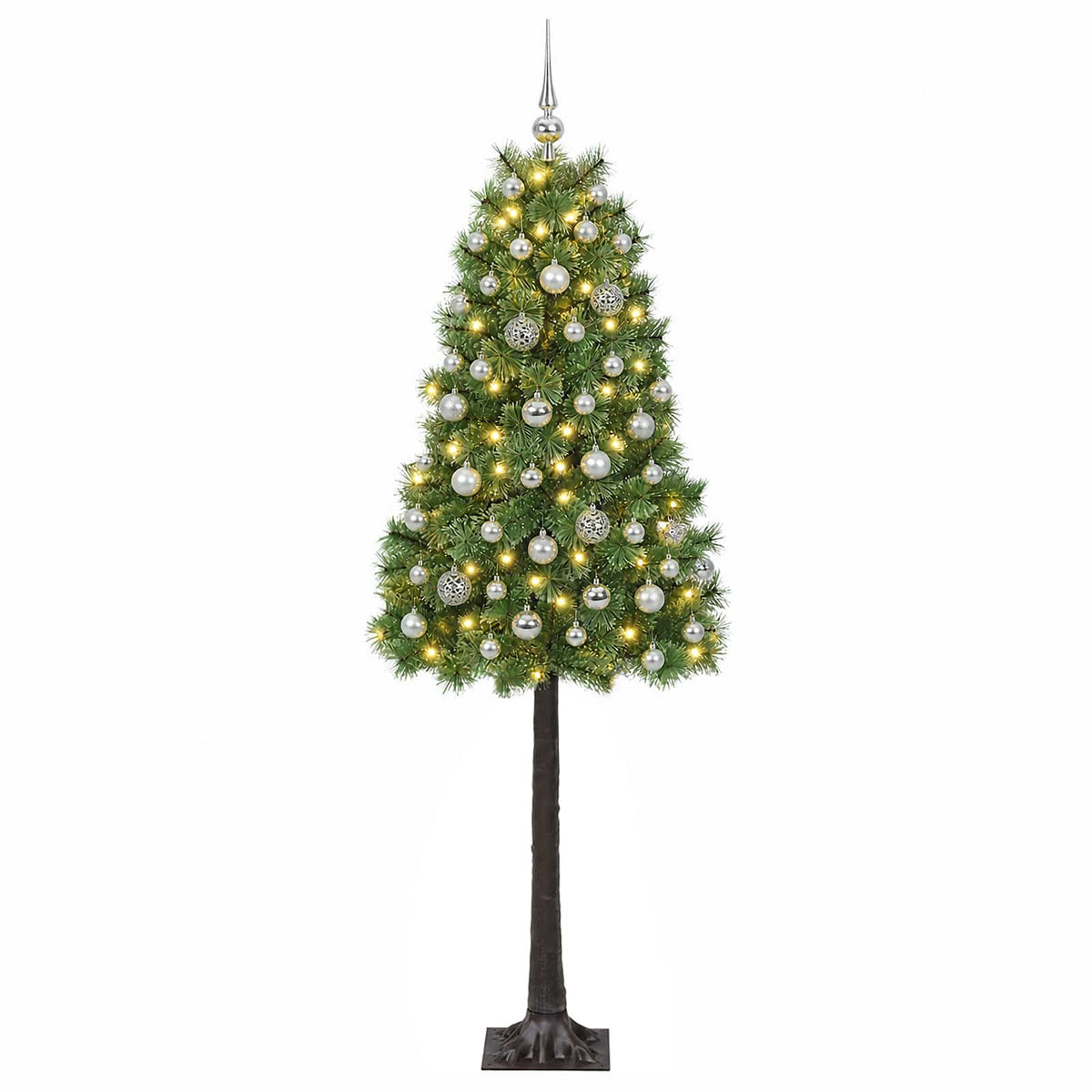 vidaXL Artificial Hinged Christmas Tree with Baubles 180 cm 300 LEDs 4