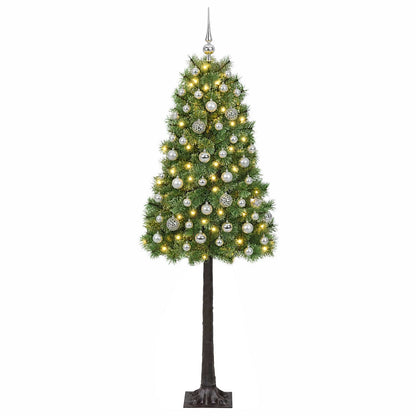 vidaXL Artificial Hinged Christmas Tree with Baubles 180 cm 300 LEDs 4