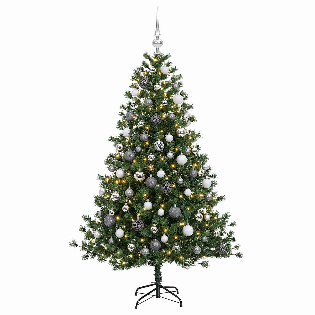 vidaXL Artificial Christmas Tree with Bauble 240 cm 300 LEDs 4