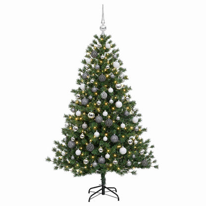 vidaXL Artificial Christmas Tree with Bauble 240 cm 300 LEDs 4