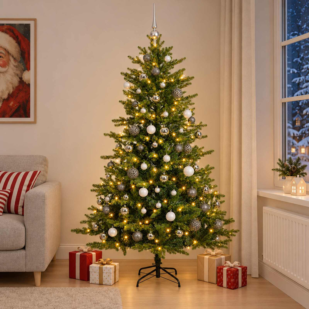 Artificial Christmas Tree Bauble LEDs