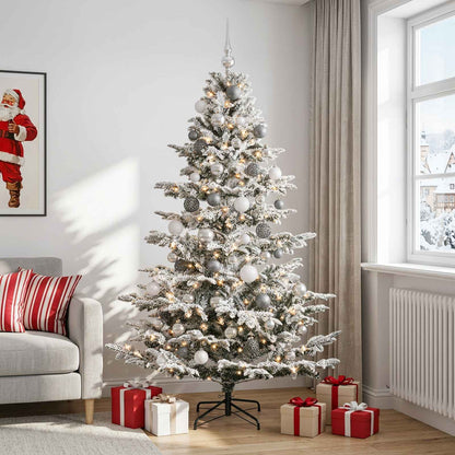 vidaXL Artificial Christmas Tree with Bauble 180 cm 300 LEDs 1