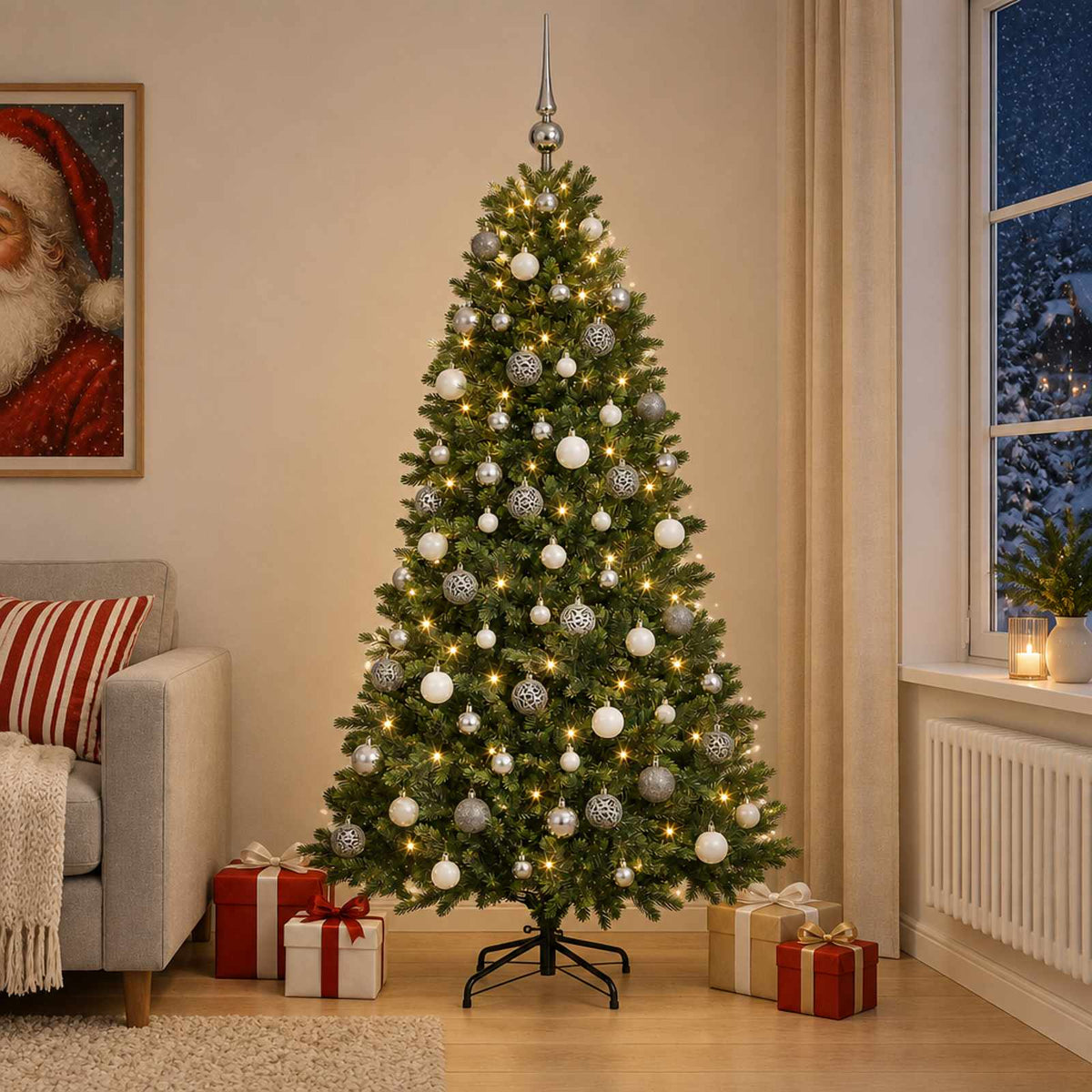 Artificial Christmas Tree Bauble LEDs