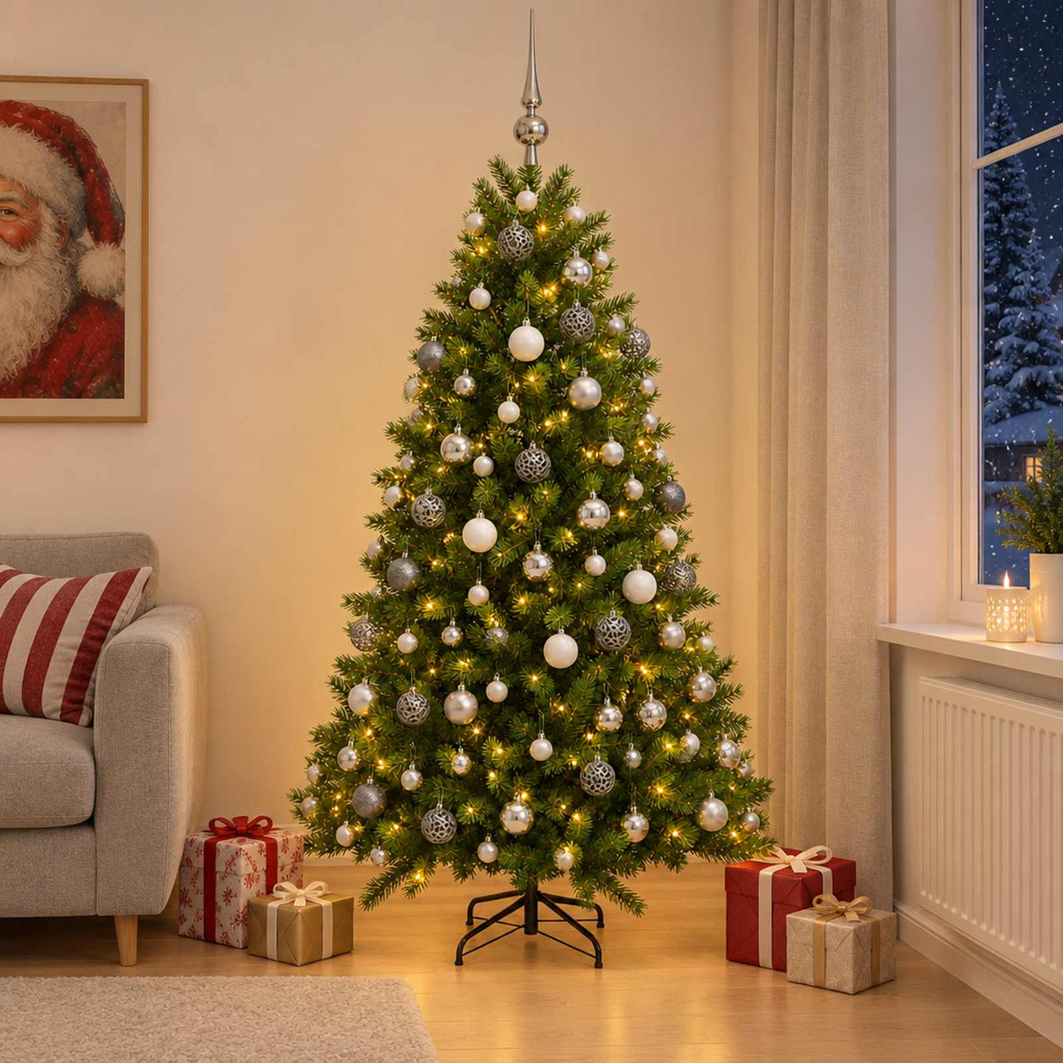 Artificial Christmas Tree Bauble LEDs