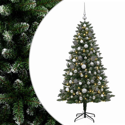 vidaXL Artificial Christmas Tree with Bauble 210 cm 300 LEDs 2