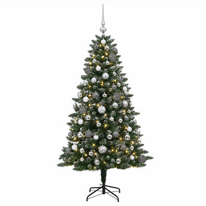 vidaXL Artificial Christmas Tree with Bauble 210 cm 300 LEDs 4