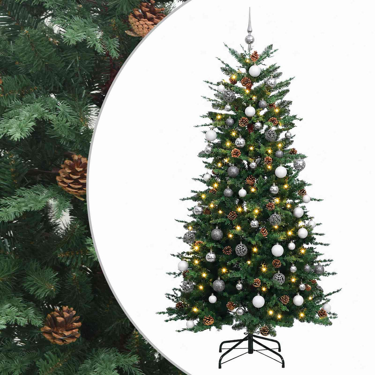 Artificial Hinged Christmas Tree LEDs Warm White