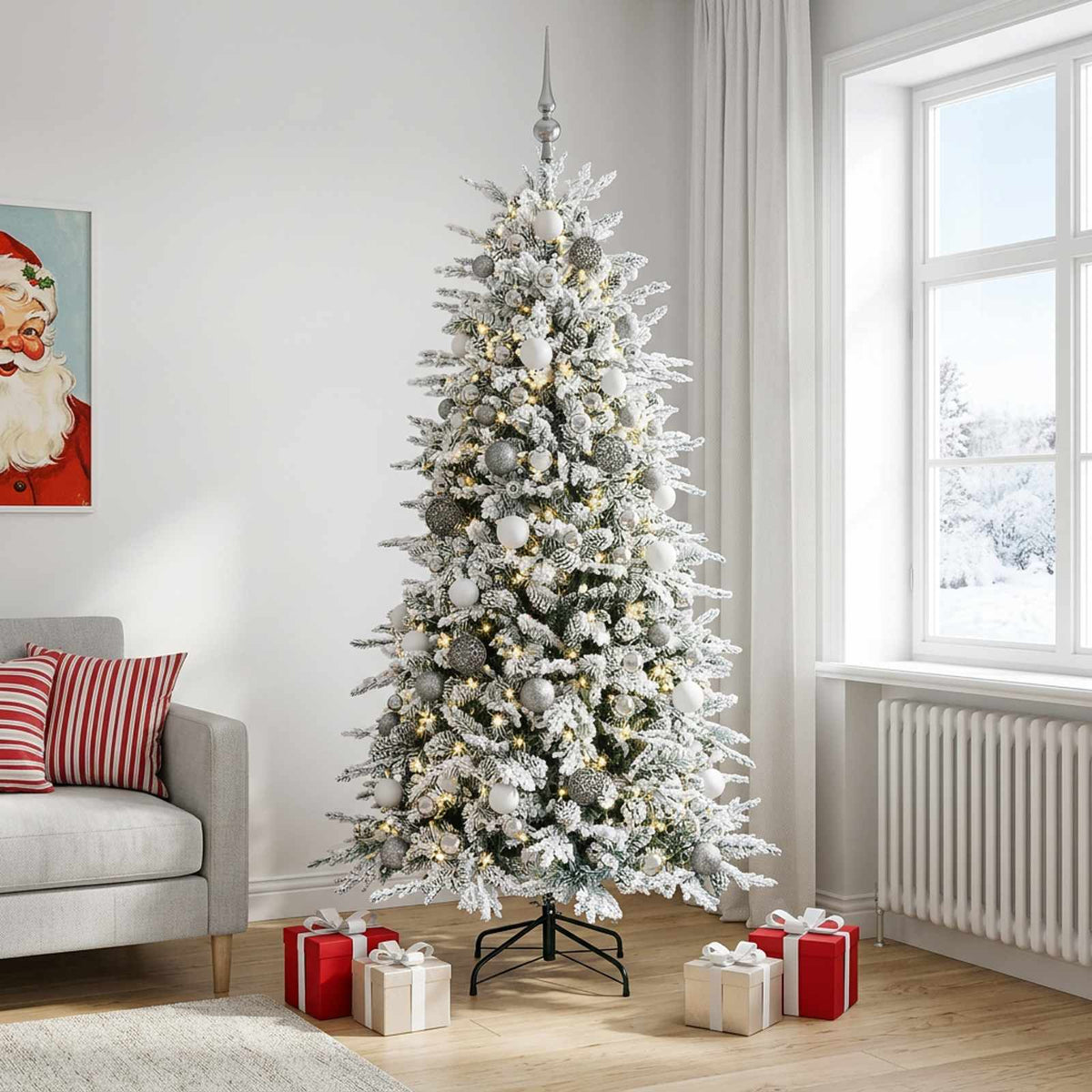 Artificial Hinged Christmas Tree LEDs Warm White