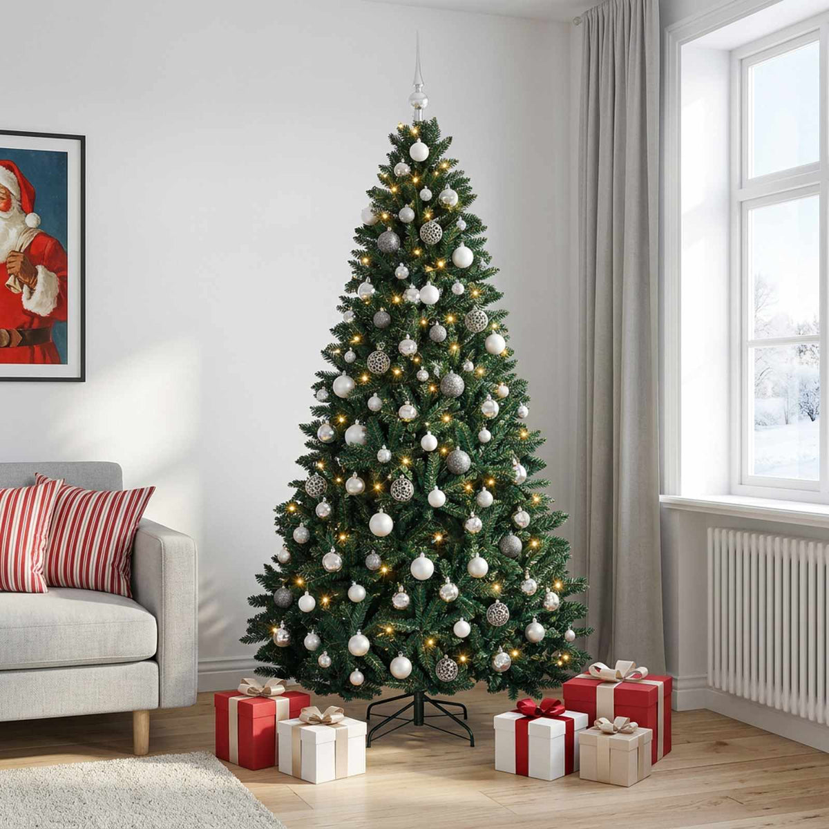 Artificial Christmas Tree Dark Green Bauble