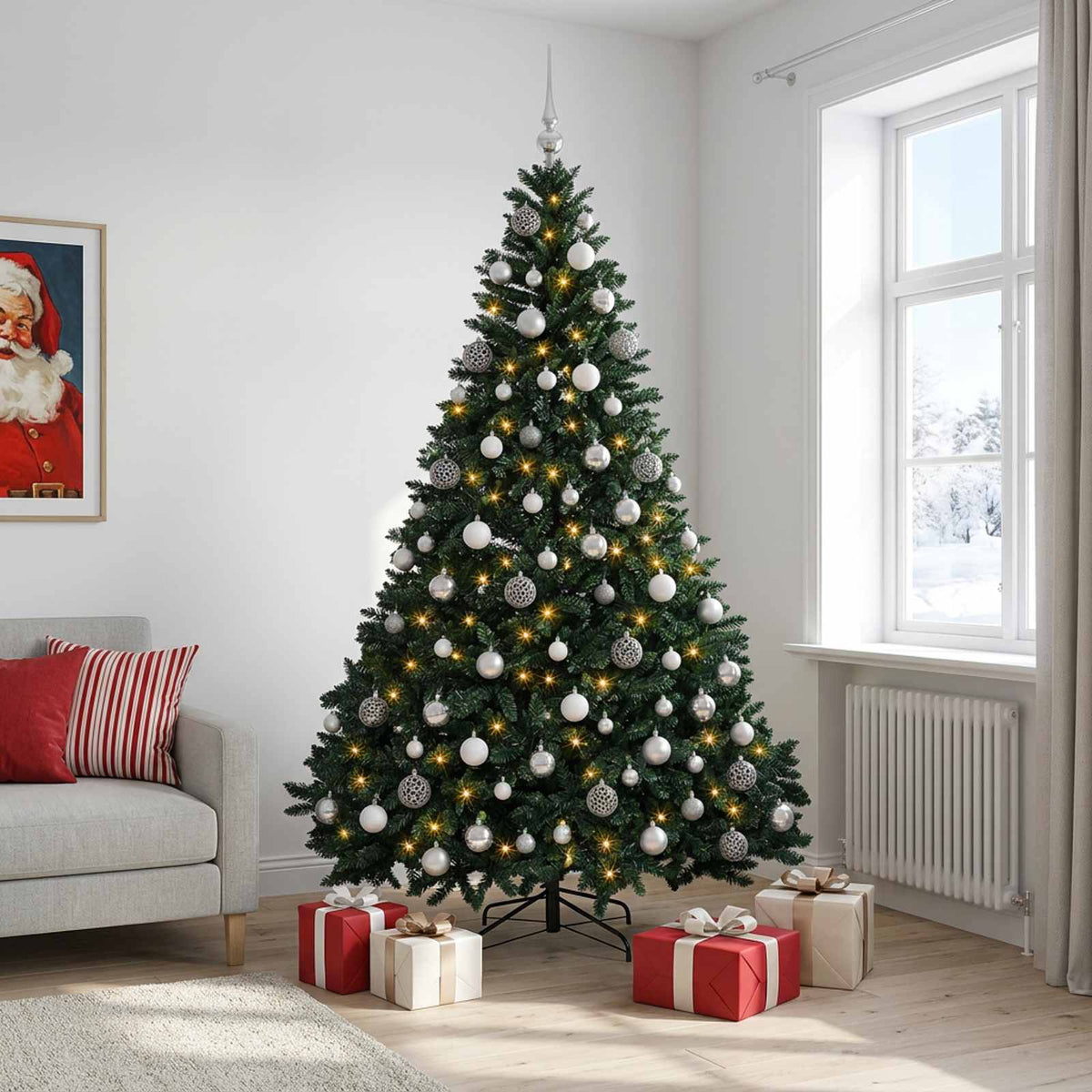 Artificial Christmas Tree Dark Green Bauble