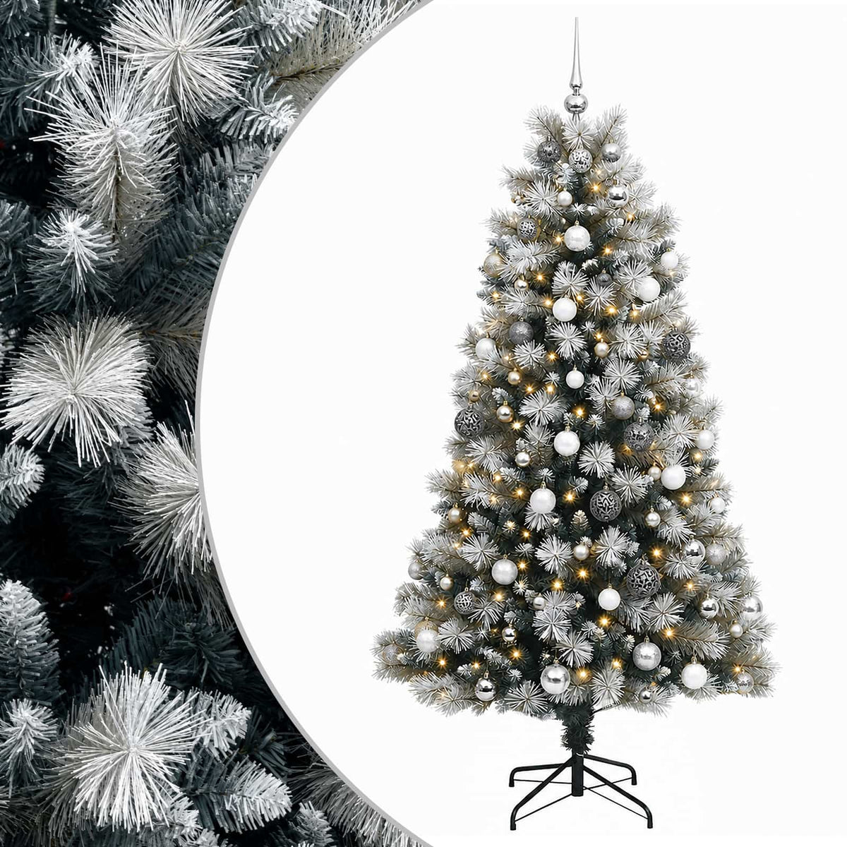 Artificial Hinged Christmas Tree Baubles LEDs