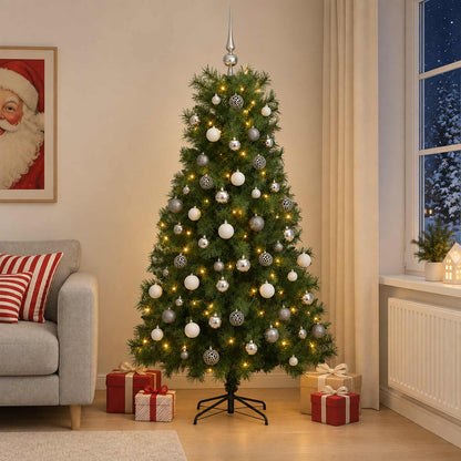 Artificial Hinged Christmas Tree Baubles LEDs