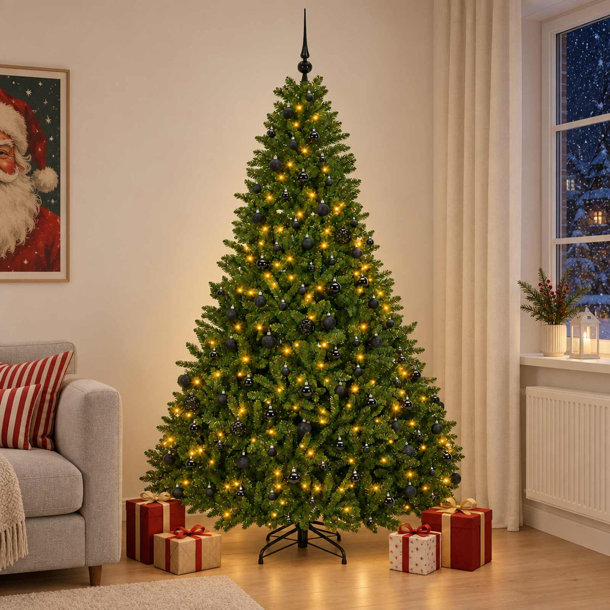 vidaXL Artificial Christmas Tree with Bauble 120 cm Light Green