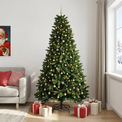 vidaXL Artificial Christmas Tree Mid-green with Bauble 300 cm 600 LEDs 3