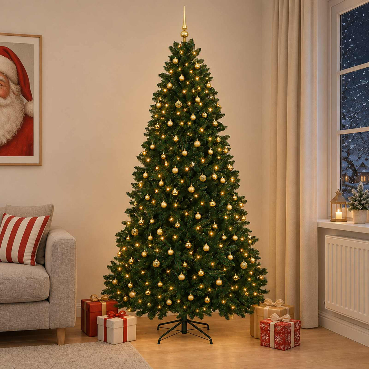 Artificial Christmas Tree Dark Green Bauble