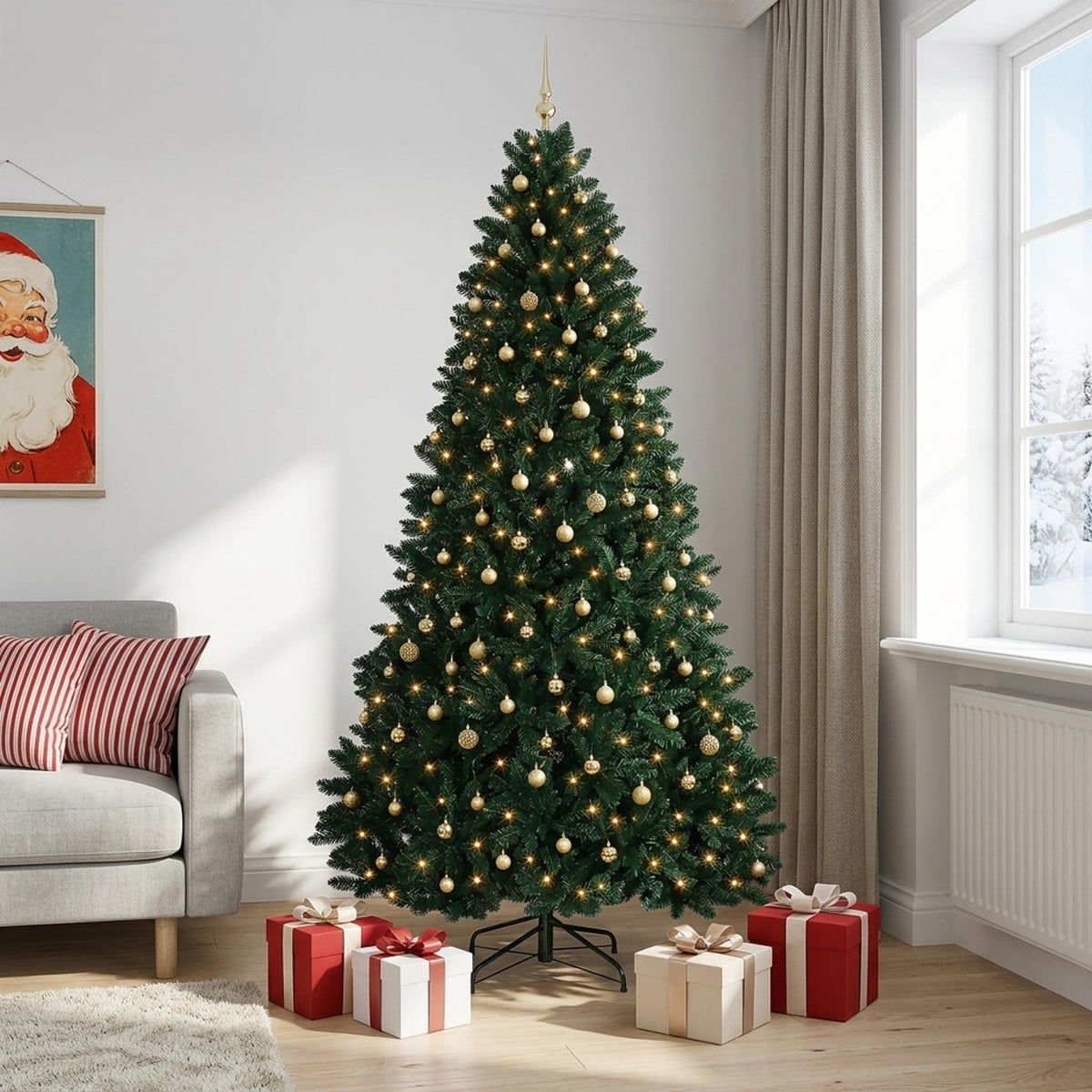 Artificial Christmas Tree Dark Green Bauble