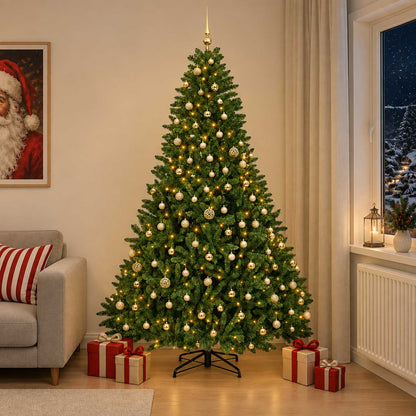 vidaXL Artificial Christmas Tree Light Green with Bauble 270 cm 1