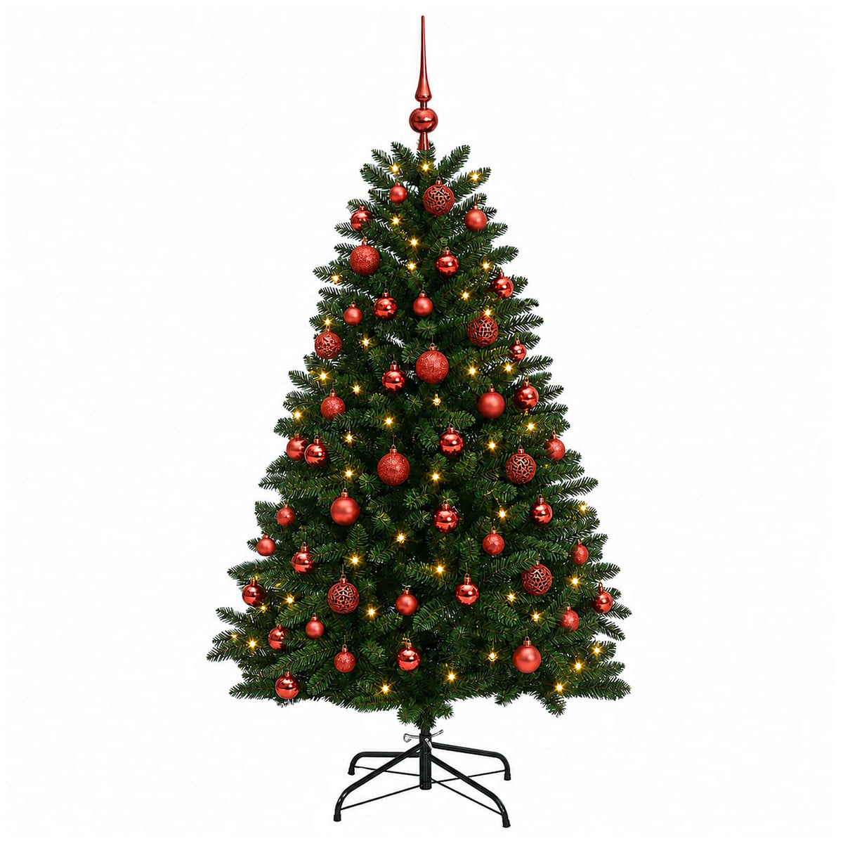 vidaXL Artificial Christmas Tree Dark Green with Bauble 270 cm 4