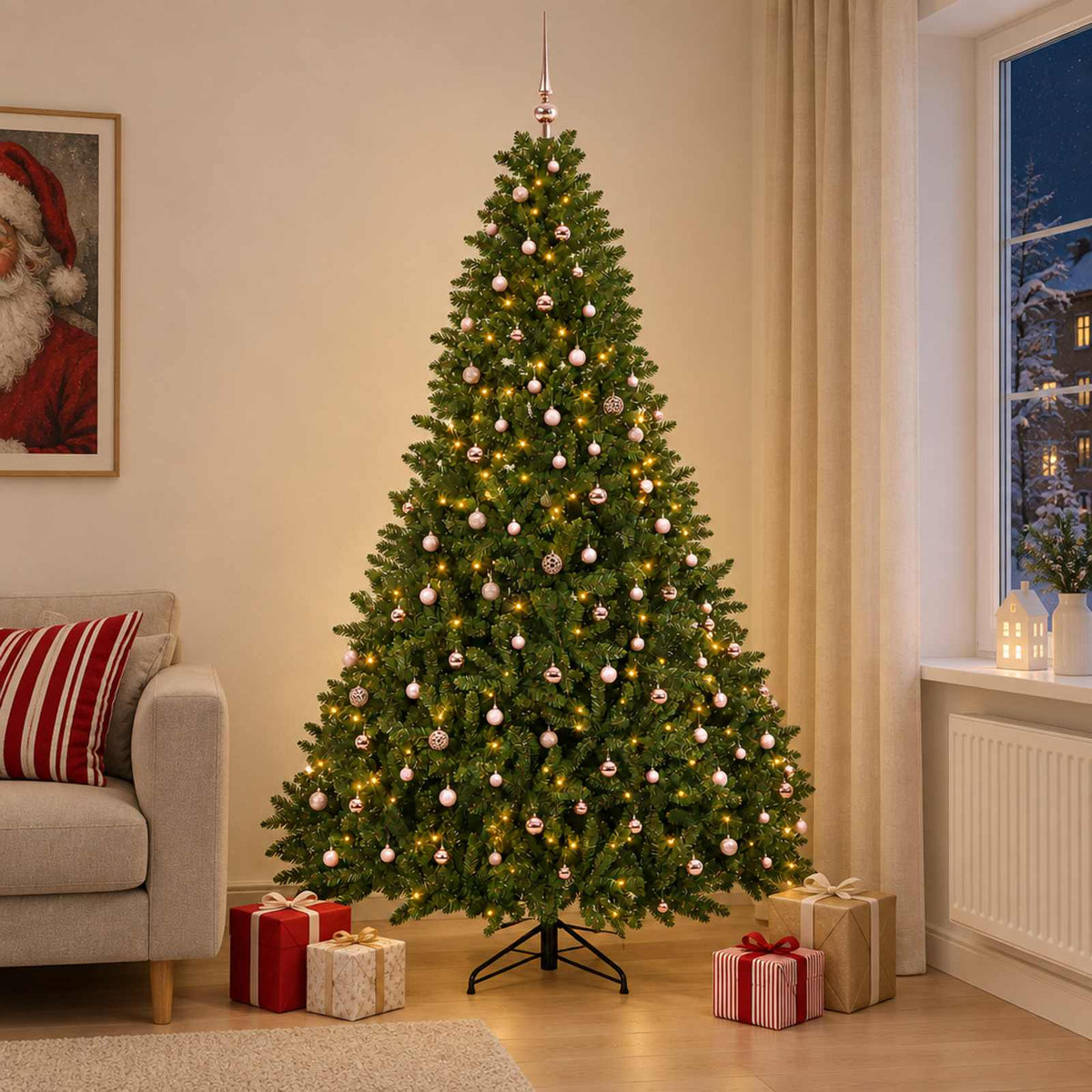 vidaXL Artificial Christmas Tree with Bauble 120 cm Light Green