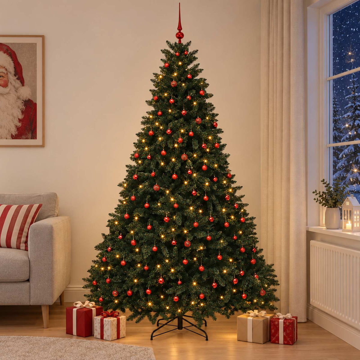 Artificial Christmas Tree Dark Green Bauble