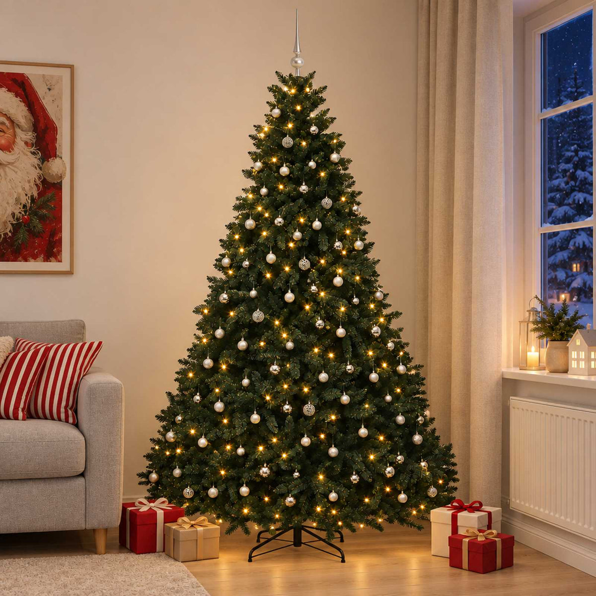Artificial Christmas Tree Dark Green Bauble