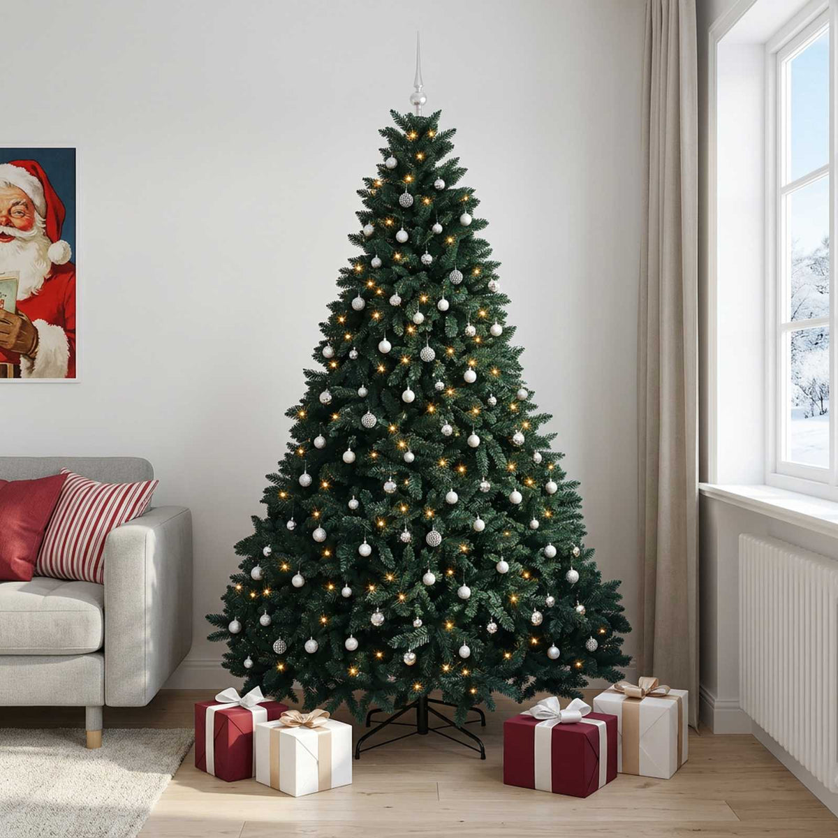 Artificial Christmas Tree Dark Green Bauble