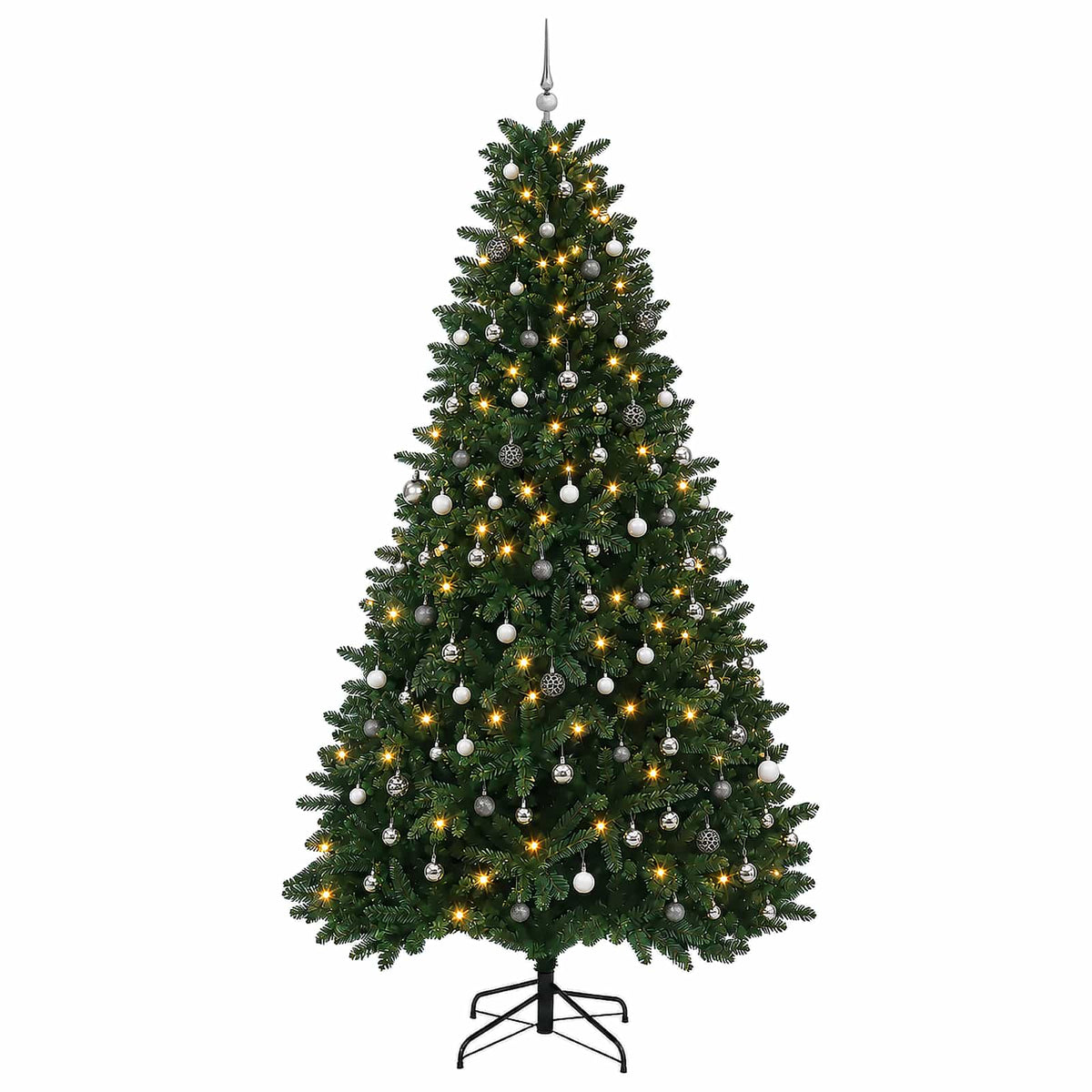 vidaXL Artificial Christmas Tree Mid-green with Bauble 300 cm 600 LEDs 4