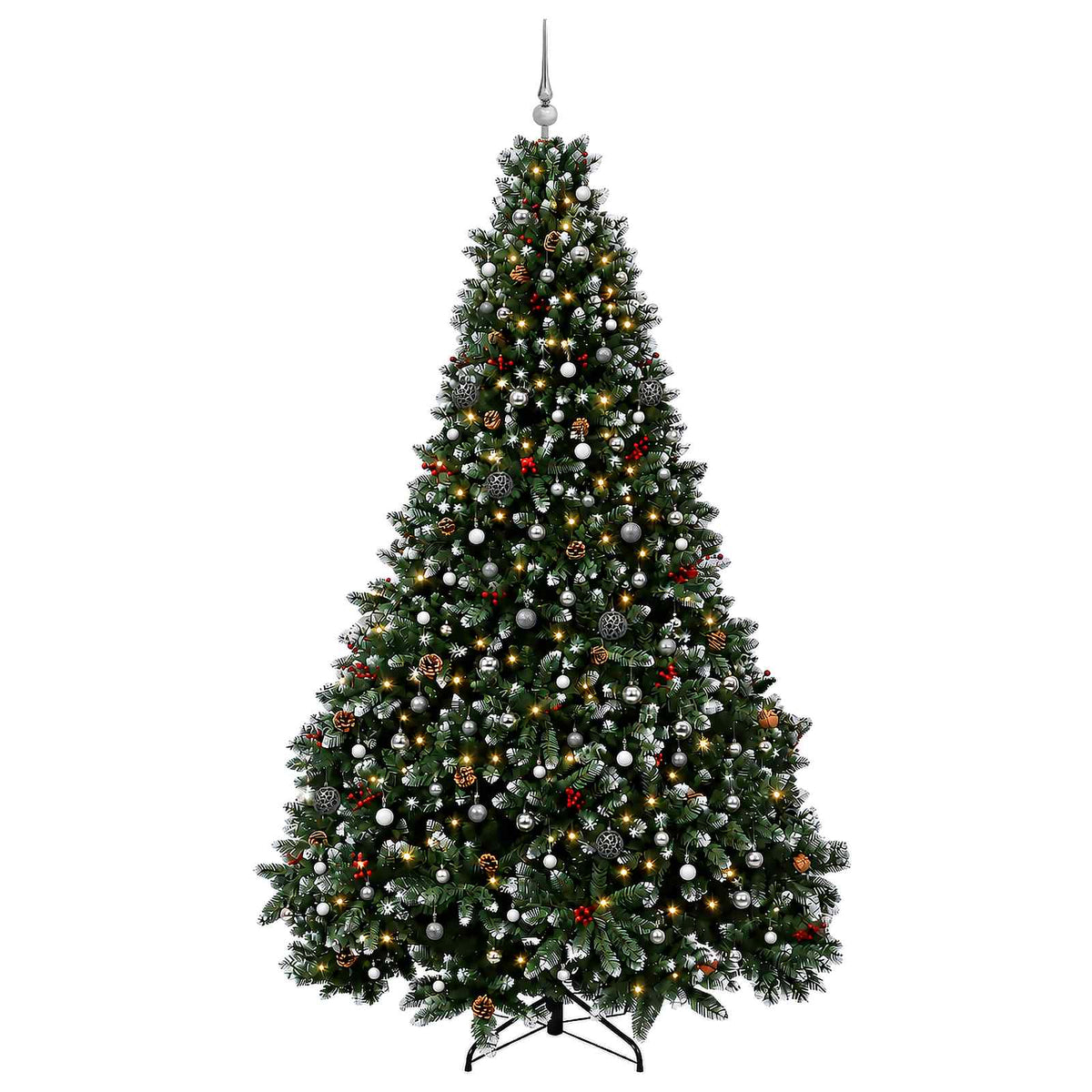 vidaXL Artificial Christmas Tree with Bauble 300 cm 600 LEDs 4