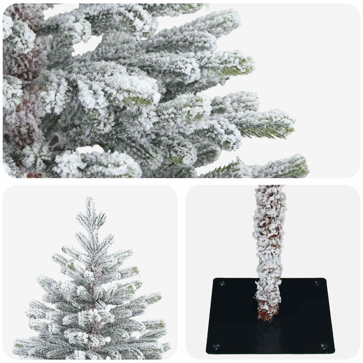 vidaXL Artificial Hinged Christmas Tree 120 cm PVC and Metal 4