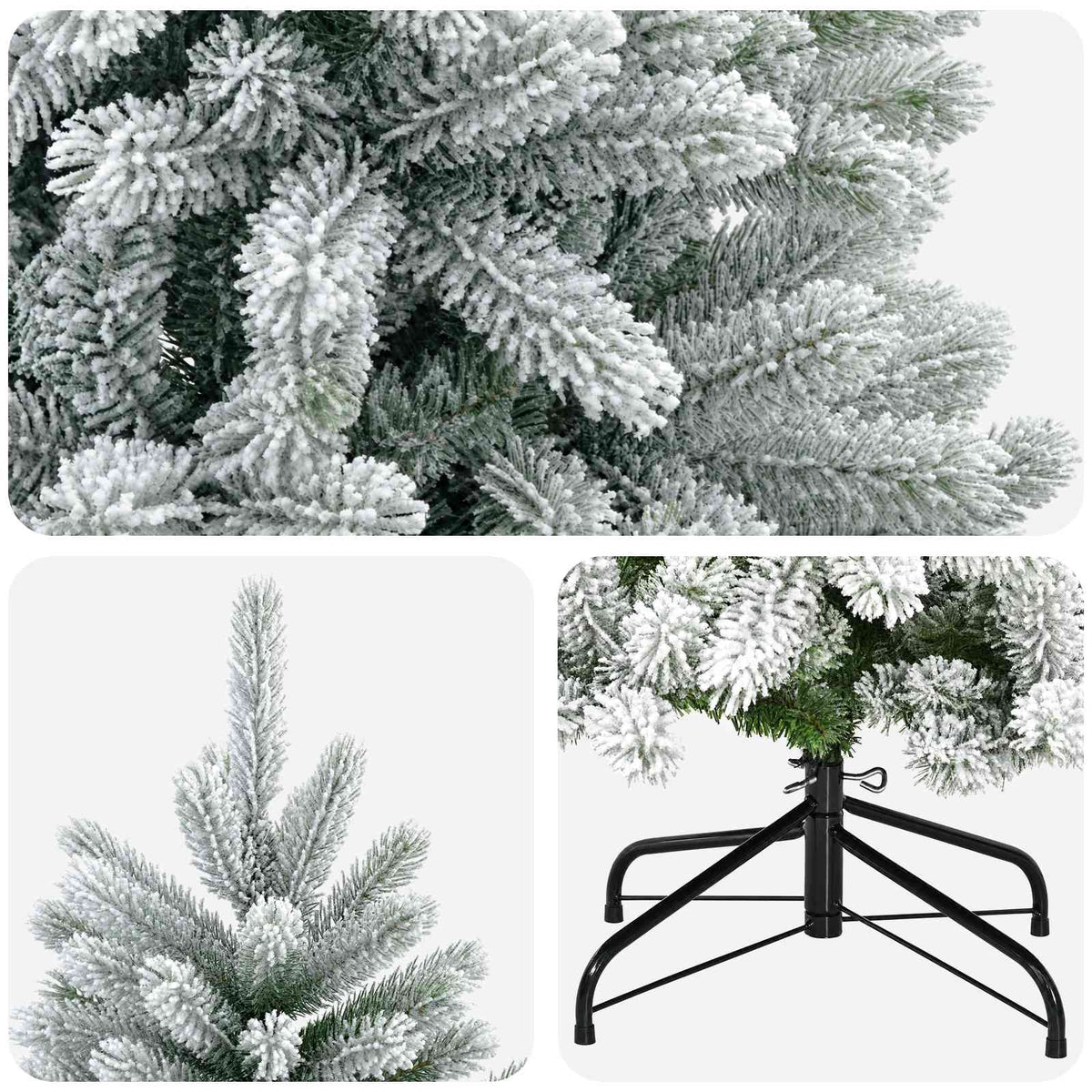 Artificial Hinged Christmas Tree PVC Metal